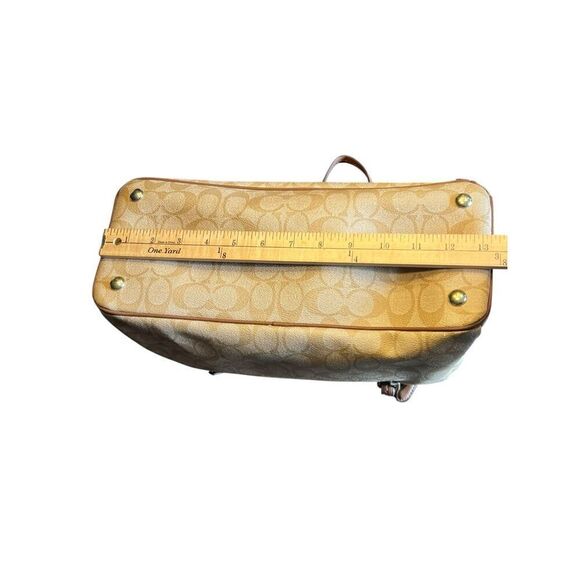 COACH Peyton Khaki & Brown Signature Jordan Double-Zip Carryall Bag F24603 - Picture 11 of 13